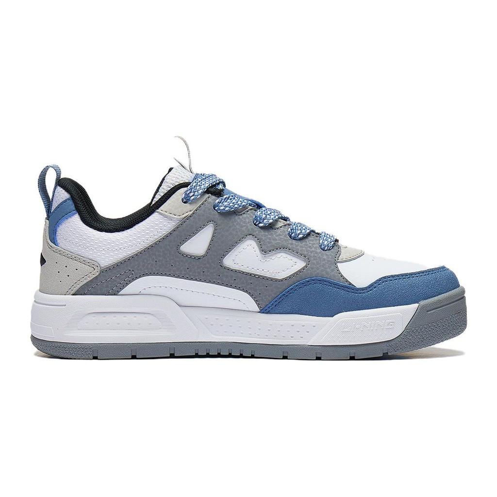 Li Ning Ollie Pro V2 Comfortable Non-Slip Wear-Resistant Low-Top Kids Skate Shoes Kids skate shoes White Blue YKCT138-1