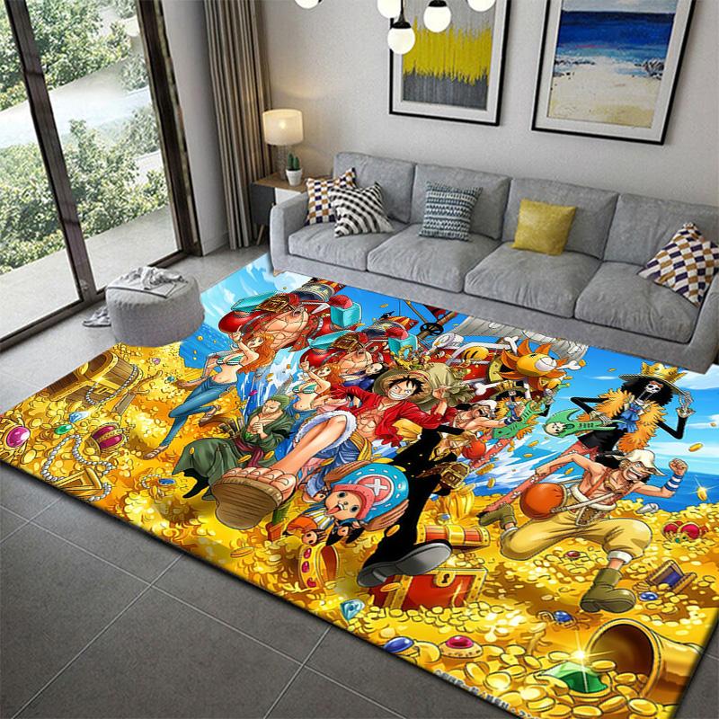 One Piece Anime Design Area Rug Non-Slip Soft Mat for Bedroom Living Room Home Decor