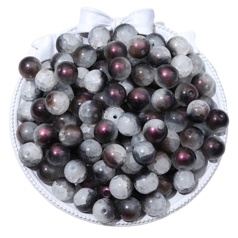 8/10mm Crackle Bicolor Glass Beads for DIY Jewelry