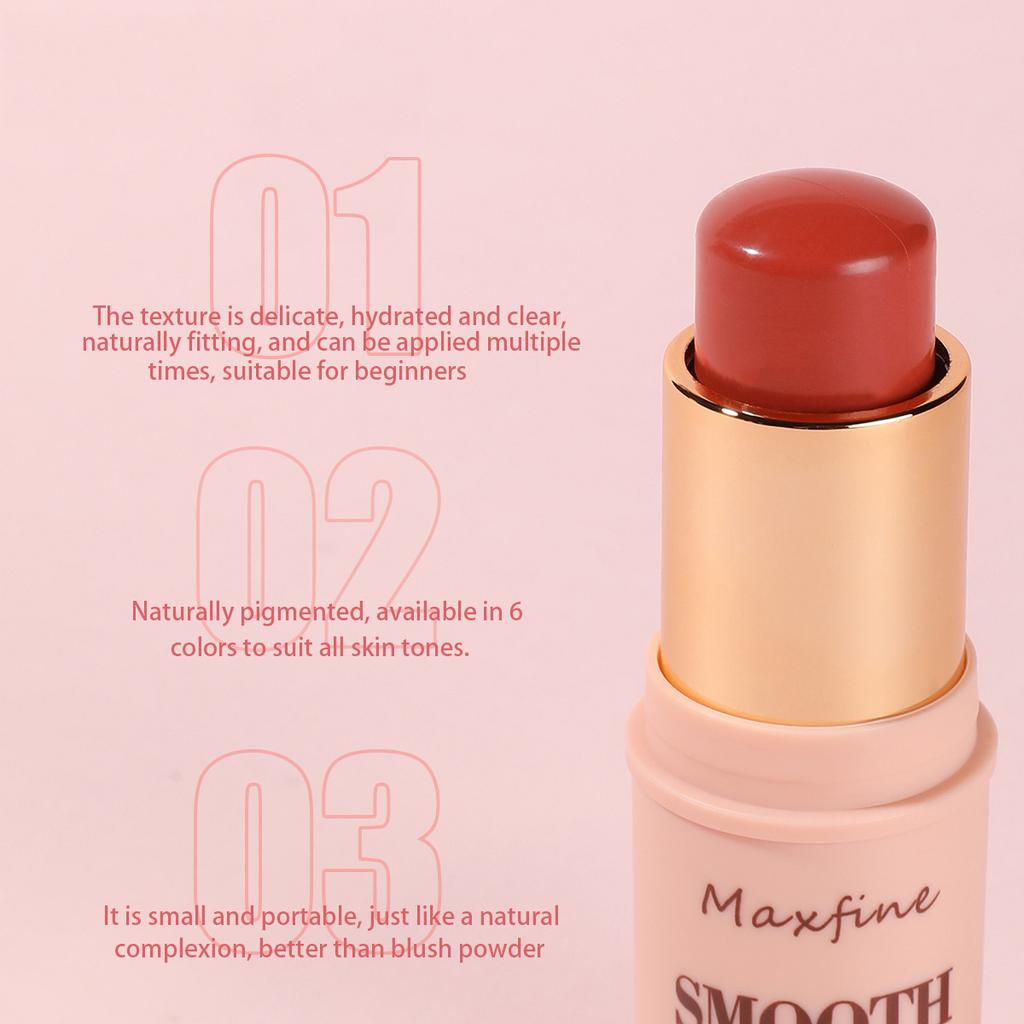 3 In 1 Three Dimensional Blusher Stick Long Lasting Waterproof   Matte Blush Eyeshadow Lip Universal