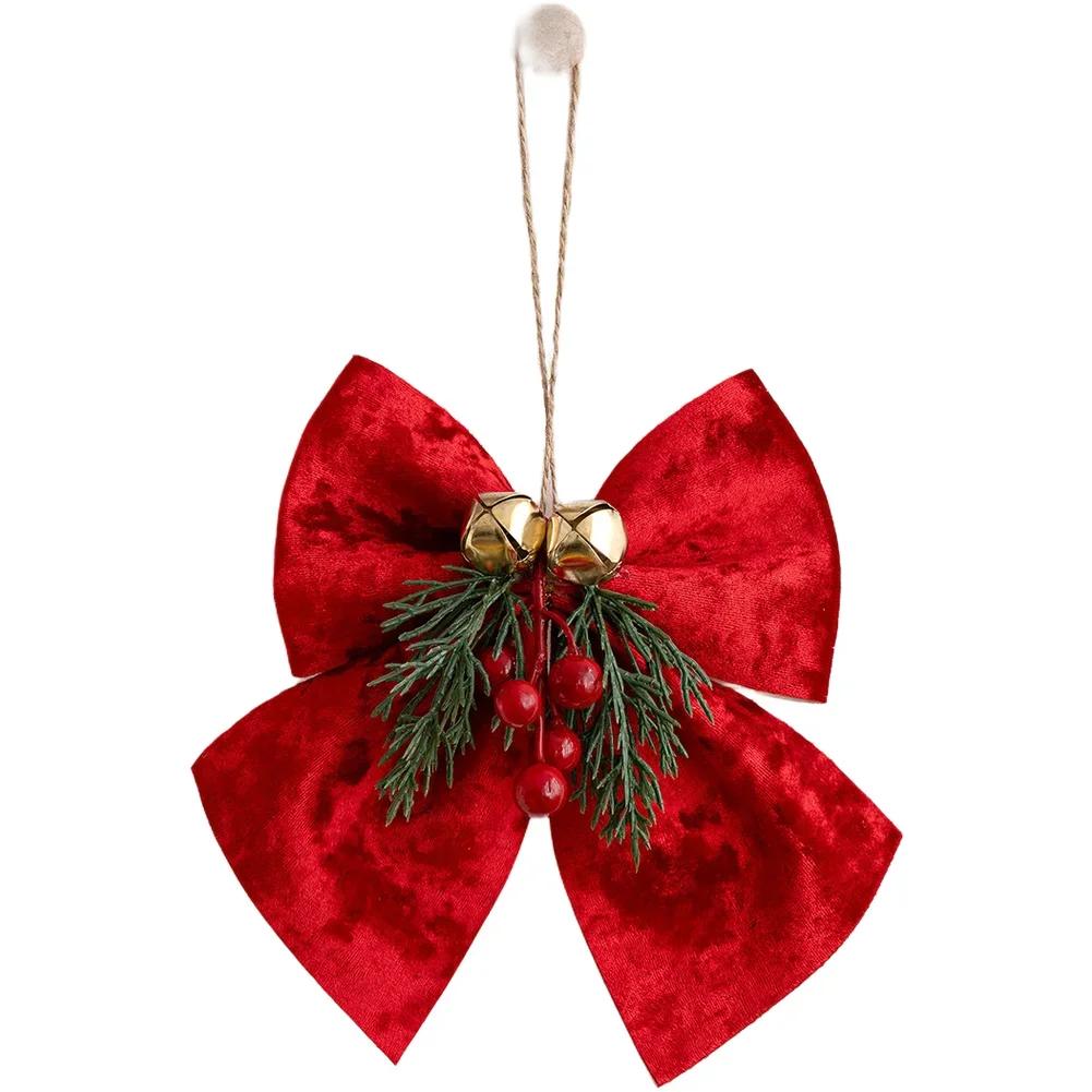 Holiday Tree Decorations Christmas Bow Ornament Christmas Decoration 16*20cm Charming Festive Bow Design Elegant Home Decor