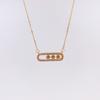 Micro Pave Full Zirconia Pendant Fashion Pin Necklace Personalized Collarbone Chain Jewelry For Women
