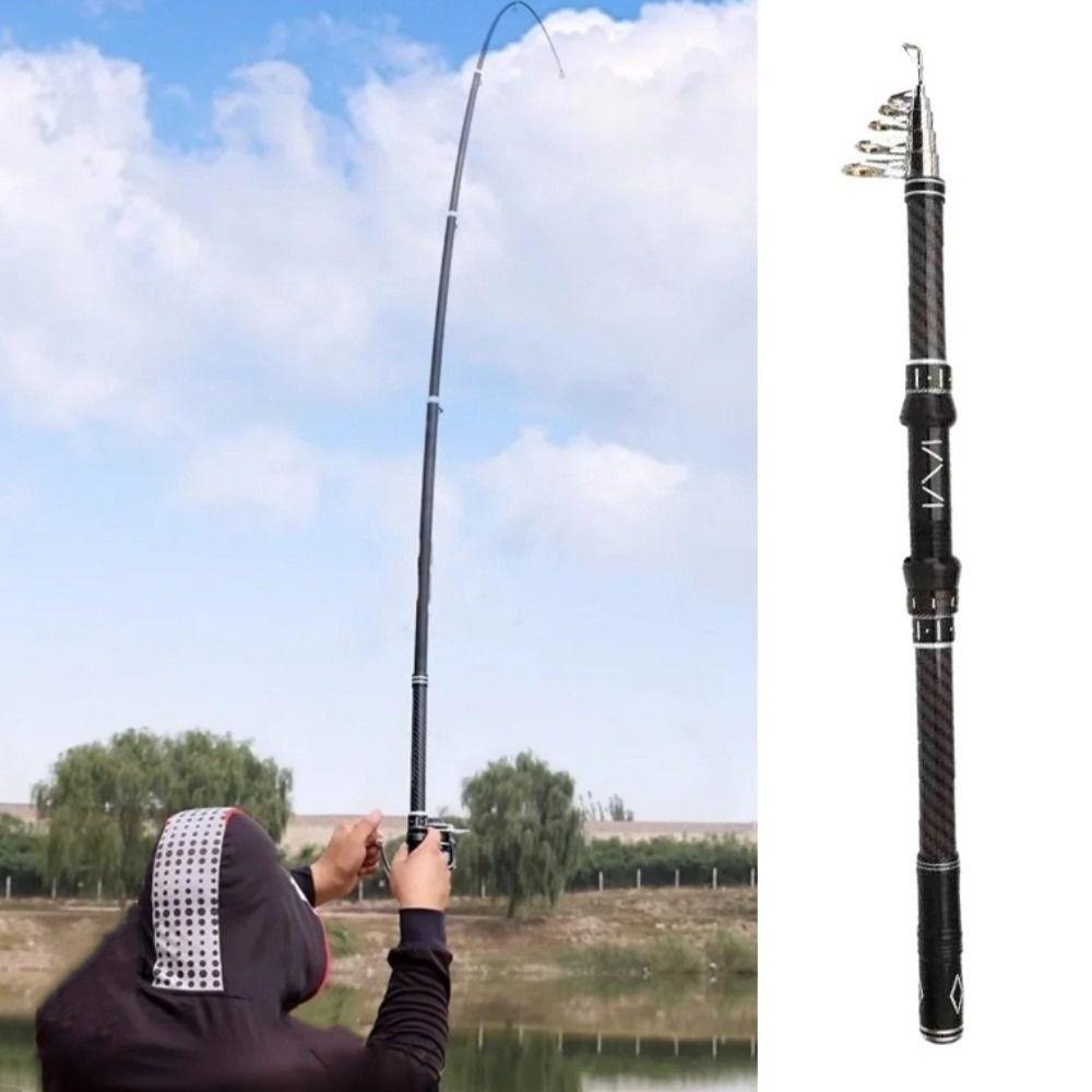 Portable Telescopic Fishing Rod Ultra Short 45cm Storage Mini Fishing Pole Small 1.8m-2.7m Length Fishing Hand Pole River Pond