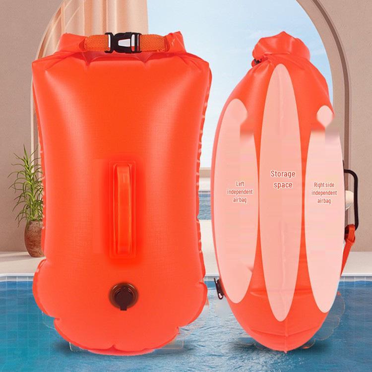 Tagalong Swimming Buoy: Portable Double Airbag Anti-Drowning Life-Saving Bag
