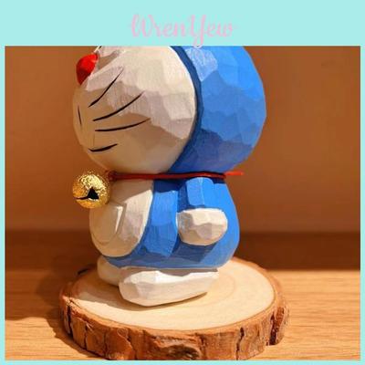 Doraemon Wooden Craft Figurine With Creative Design For Home Office Decor And Giftgiving