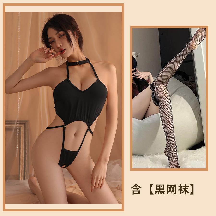 Sex Underwear Deep V Neck Open Onesie Free of Temptation Role Play Hot Uniform Hollow Suit