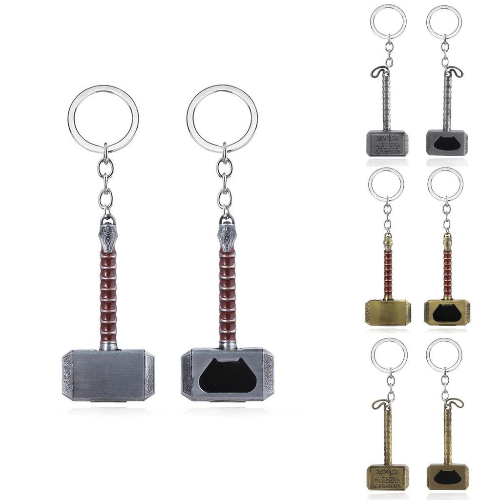 Thor Hammer Keychain With Zinc Alloy Bottle Opener For Gift Souvenirs