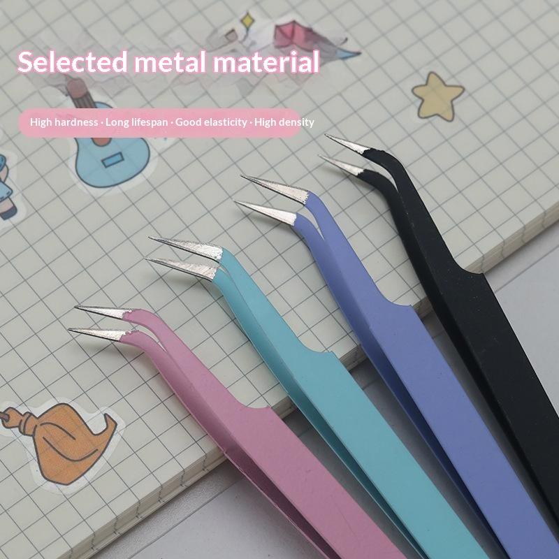 Macaron Color Precision Craft Tweezers With Soft Grip And Firm Clamp For Journaling Scrapbooking Diy Projects