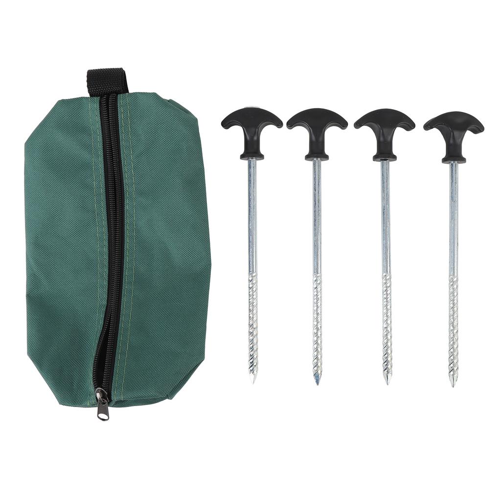 4 STÜCK Camping Zeltnägel Edelstahl T-förmig Einschraubbare Heringe Bodenanker für Outdoor Vordach