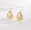 Teardrop Zircon Micro-Inlaid Earrings: Lightweight Luxury, Fashion-Forward, Personalized, Simple Design.