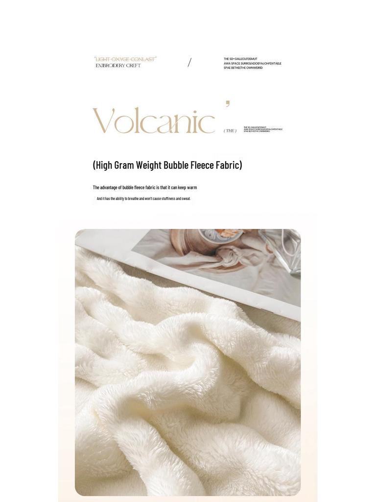 Verdickte Korallenfleece Kaninchen Plüschdecke für Bett und Büro