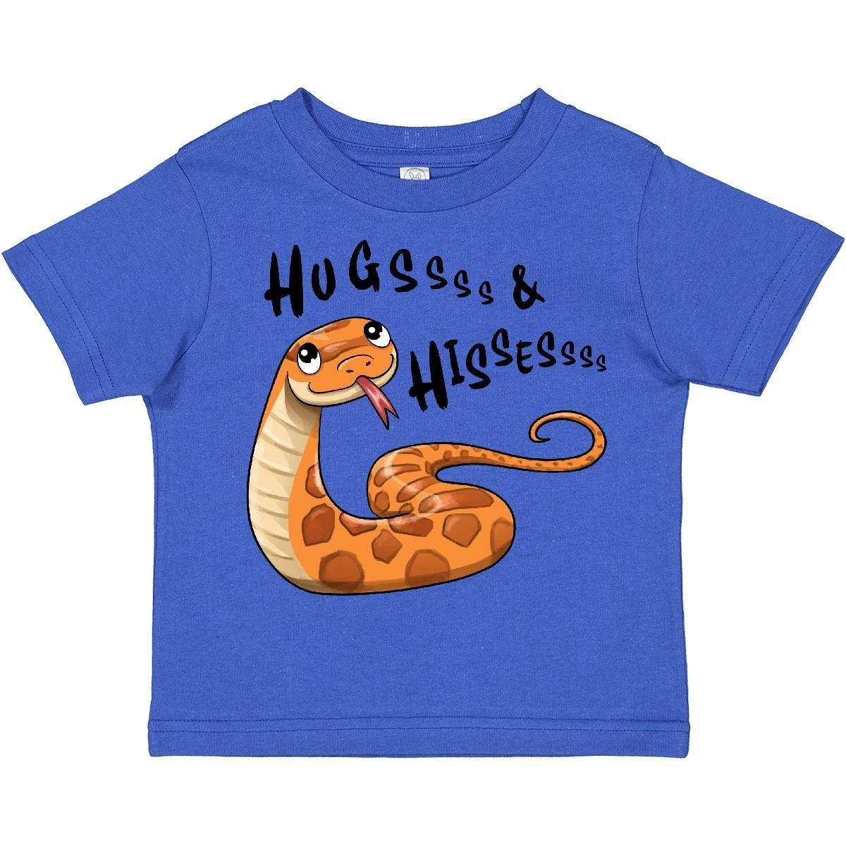 Inktastic Hugs And Hisses- Cute Snake For Valentines Day Toddler T-Shirt Pun Rat 120