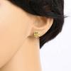 Lady Elegant Flower Ornament Set Golden Colour Necklace & Ear Stud Festival Birthday Gift Photo Props