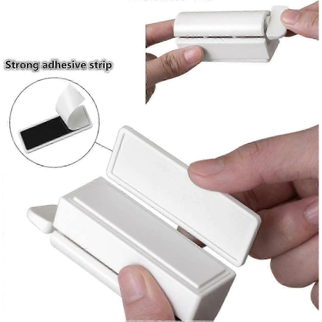 Wall-mounted Rolling Tube Toothpaste Squeezer Magnetic Toothpaste Seat Holder Stand Rotate Toothpaste Dispenser (white/3 piece)