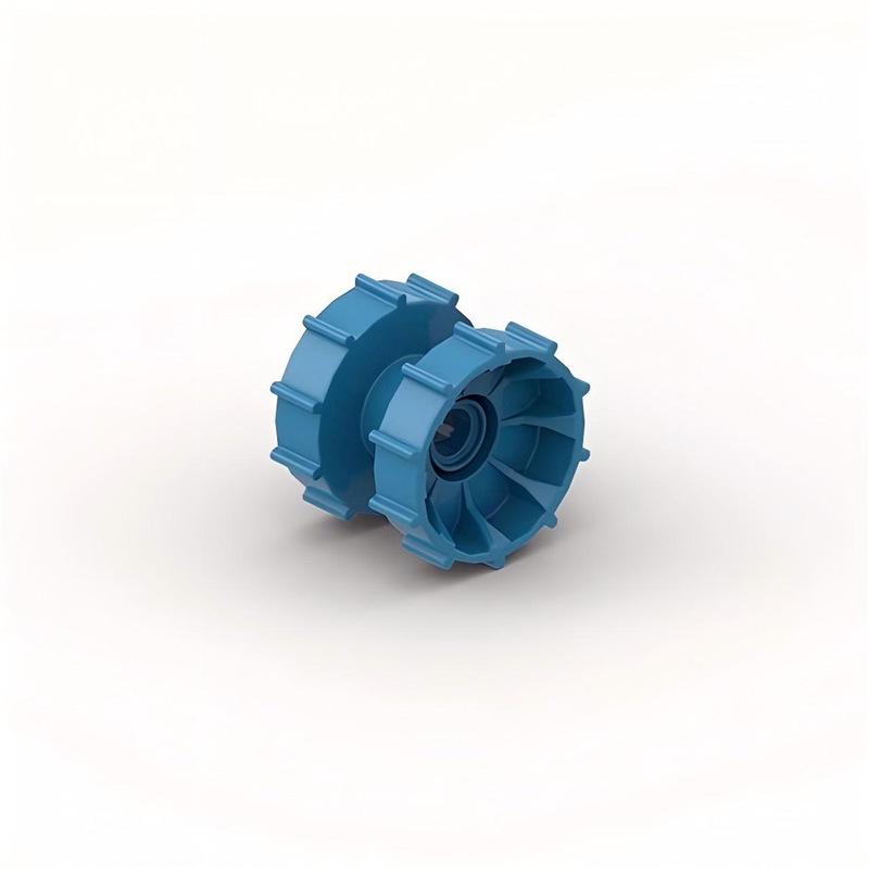 Small Particle 24x20mm Tank Track Wheel Hub with Groove, MOC 32007 Compatible Building Blocks.