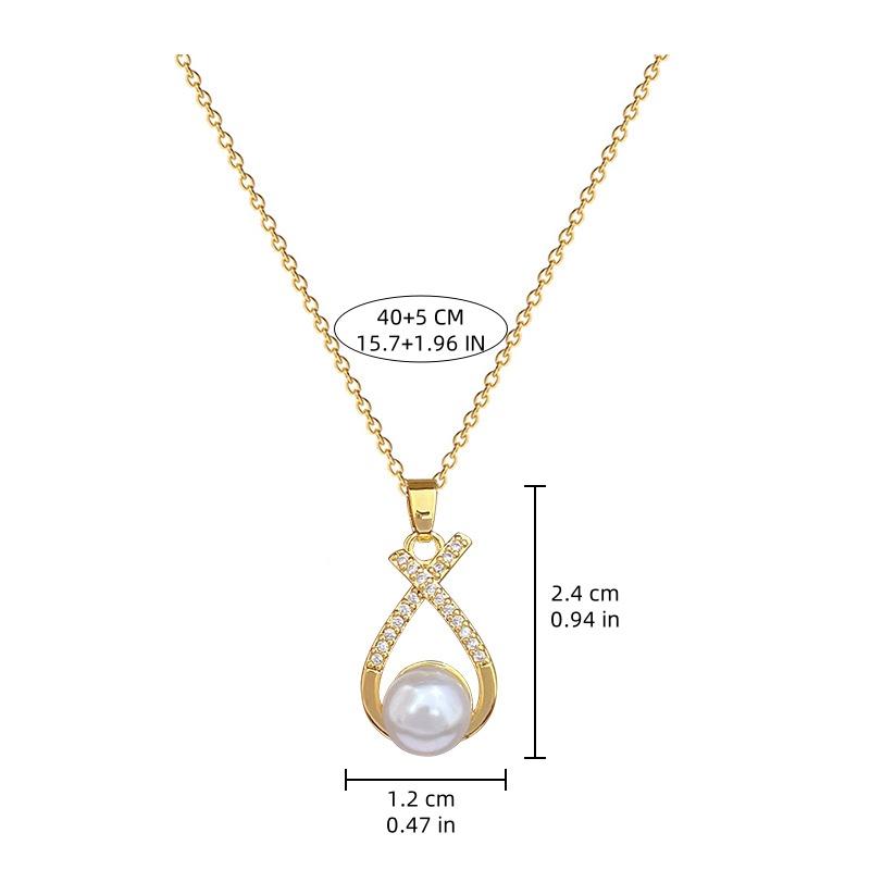 Classic Personality Stainless Steel Micro-inlaid Zircon Irregular Necklace Earring Set Fashion Stainless Steel Gift