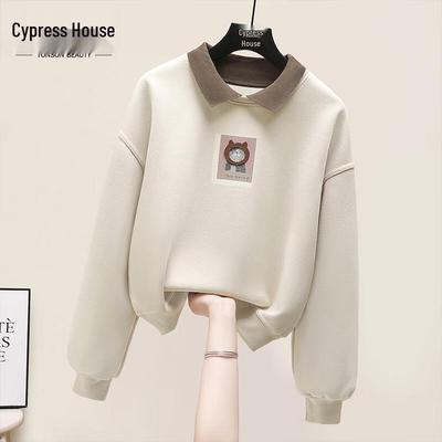 Damen Sweatshirt mit Kontrastrevers