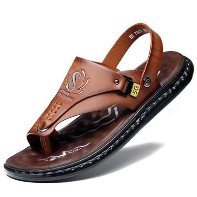 Fashion Men's Sandals Wholesale Summer Soft Soled Anti Slip Beach Shoes Men's Large New Flip-flops Casual Outwear Sandals