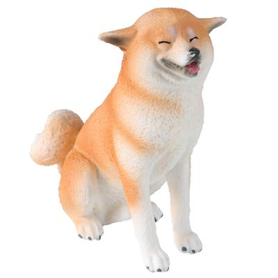 Hyack Miniature Realistic Ceramic Dog Figurine for Outdoor Use, Fun Gift, Shiba Inu Figure (Red Hair, Pooping) [Used]