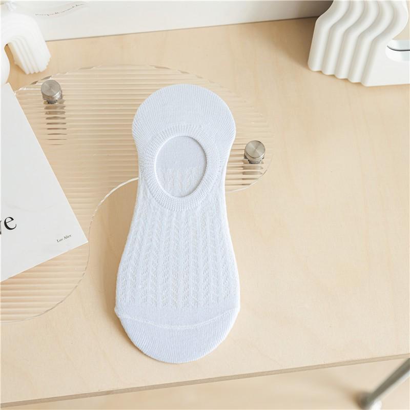 

Женские нескользящие невидимые летние носки - силиконовая накладка, без пятки, тонкие, в стиле лодочки One Size (33-39) белый