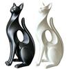 3D Printed Cat Figurine, Modern Geometric Cat Sculpture, Minimalist Art Decor for Entryway Desk Shelf, Cat Lover Home Gift