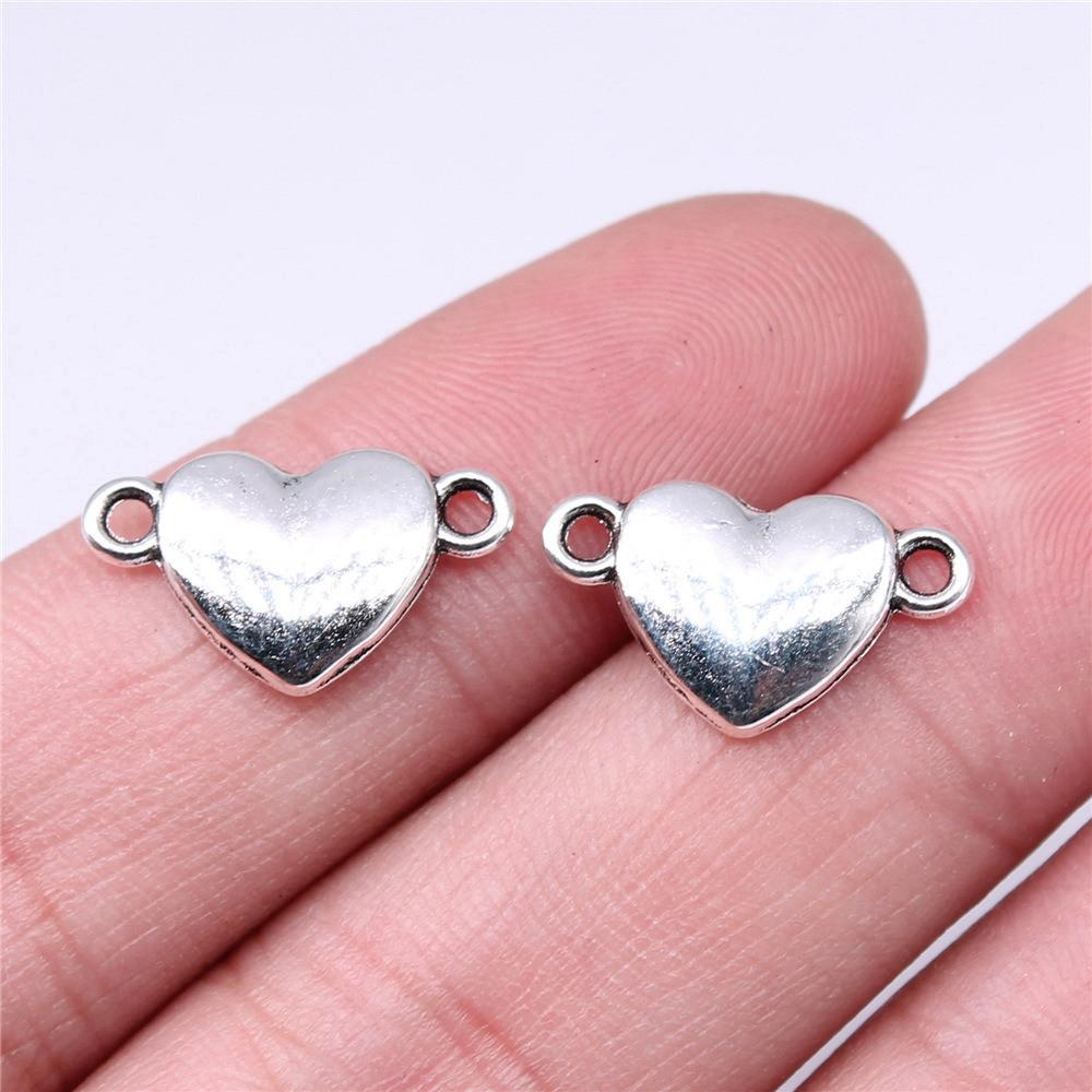 Heart Connectors Love Symbol Antique Bronze Zinc Alloy Jewelry Making DIY Jewelry Making Style Pendant Connectors
