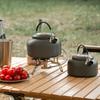 0.8/1.4L Camping Teapot Quick Heating Food Grade Soup Boiling Tea Pot Aluminum Removal Handle Outdoor Water Kettle Picnic