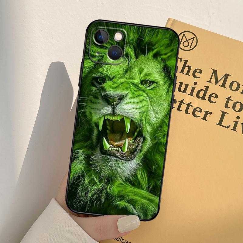 King of Jungle Lion Phone Case For iPhone 11 12 13 Pro Max XS XR X 6 7 8 Plus 12 13 Mini SE 2020 Cover Shell