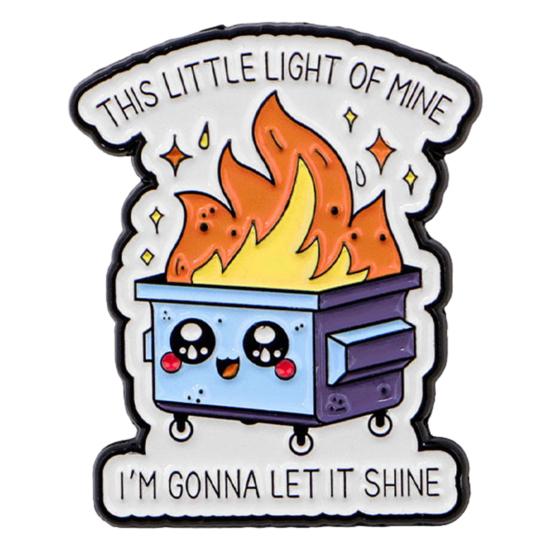 Dumpster Flame Pin Humorous Dumpster Flame Response Team Alloy Pin Hilarious Enamel Badge for Coworkers Team Leader