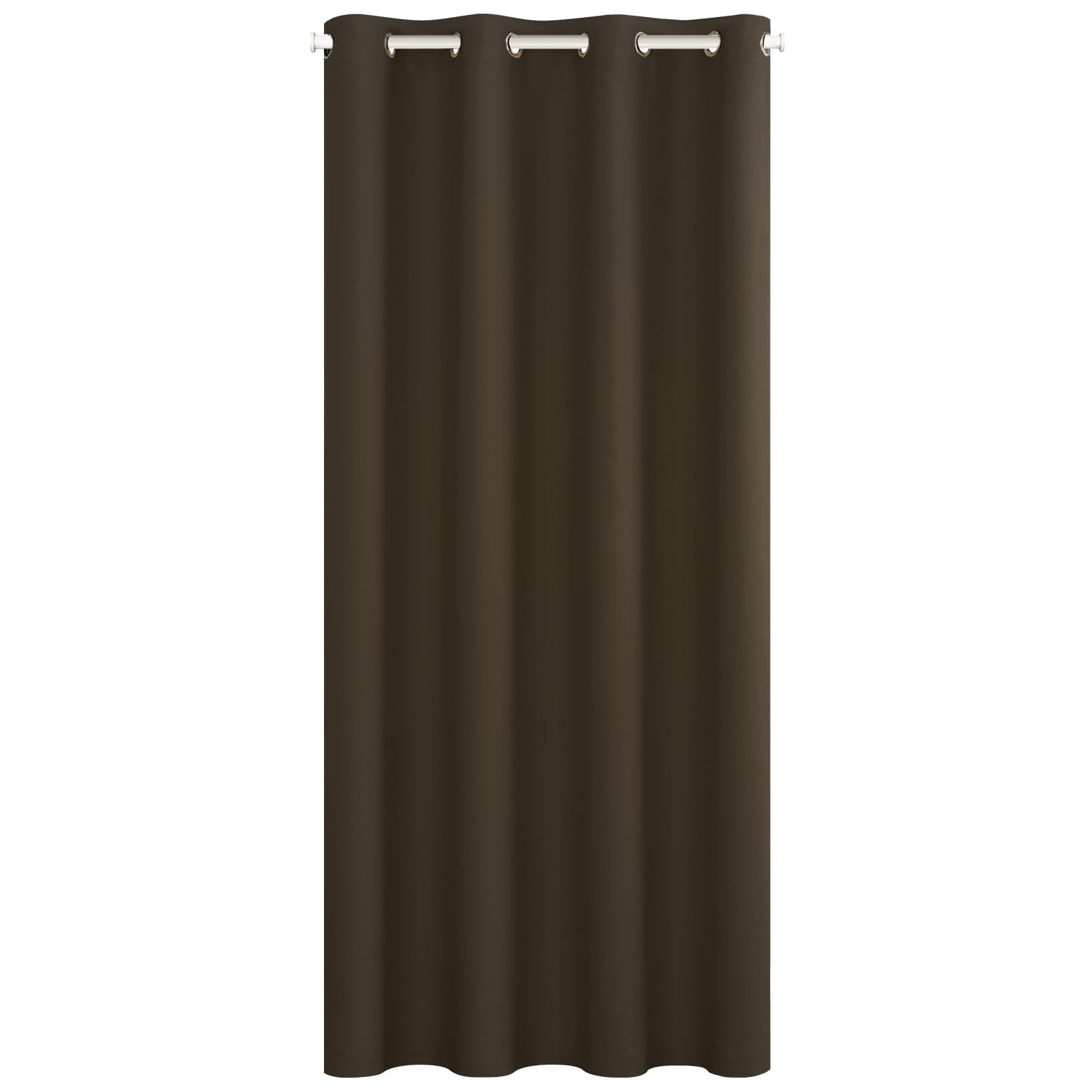 

Topfinel Blackout Room Divider Thermal 150cm Wide x 180cm Coffee Grommet Room Privacy Screen for Living 1 Panel Curtains, Insulation, Long, Style, кофейный
