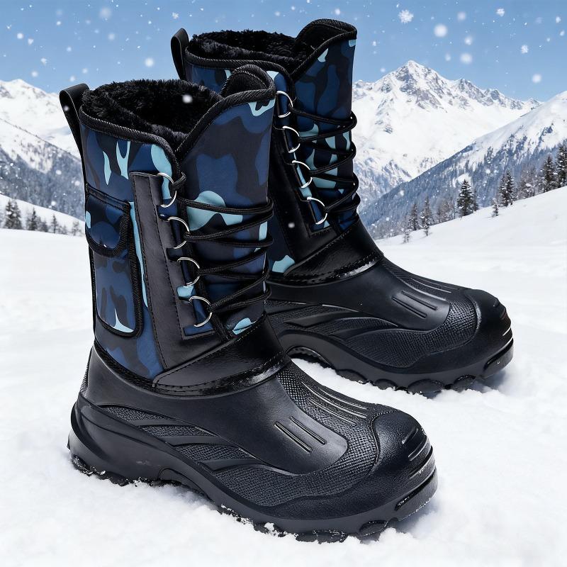 Shoes Men's Snow Boots Men's Boots Large Size Warm Boots Waterproof and Frost-proof Cotton Boots Thickened Boots