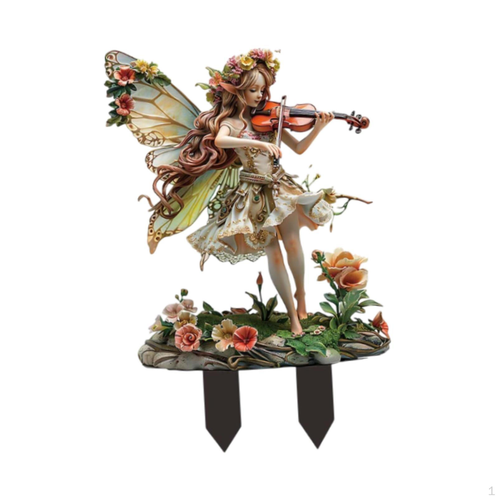 

Бабочка Эльф Садовый Колышек Цветочный Горшок Украшение 2D Подарочная Тропа Бонсай Водонепроницаемый Акрил Уличный 24.6cmx30cm