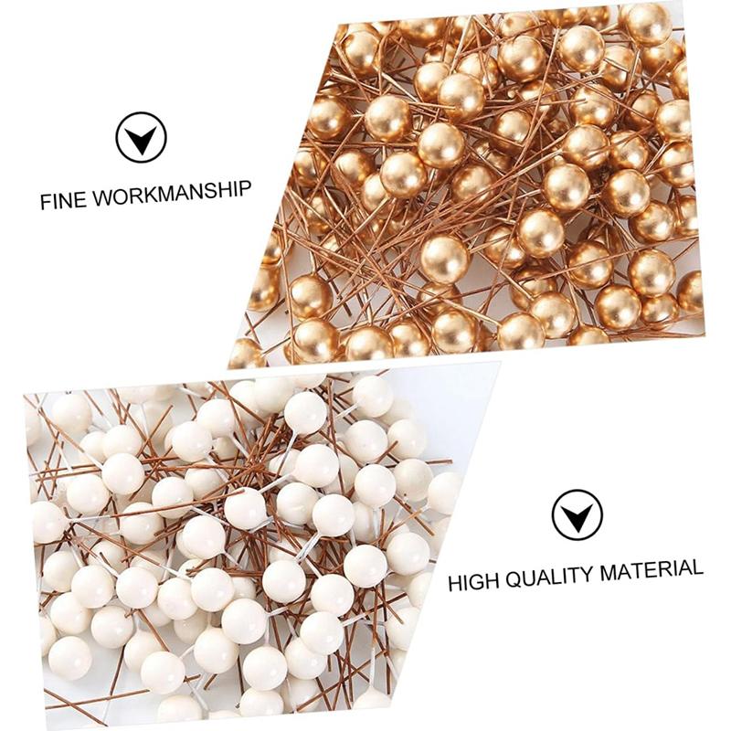 50/100pcs Artificial Holly Berries Mini Fake Berries Decor On Wire For Christmas Tree Decorations Flower Wreath DIY Craft