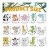 Diamond Art Animal Set of 15 Keychain DIY Kit Rhinestone Glitter Beads Charm Diamond Painting Pendant