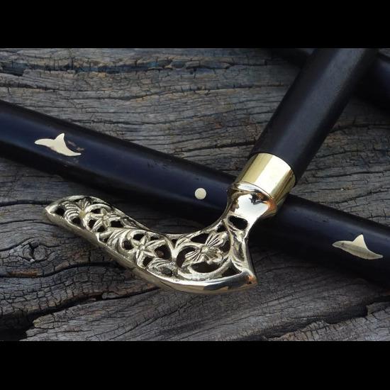 Antique Style Victorian Cane Wooden Stick Vintage Solid Handle New