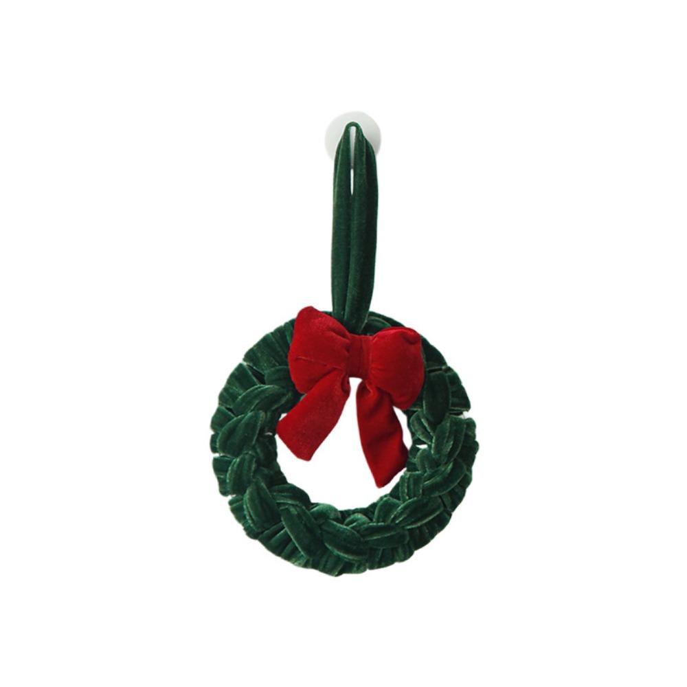 Round Christmas Wreath Pendant Hanging Cord Xmas Tree Pendant Holiday Window Accent  Christmas Tree