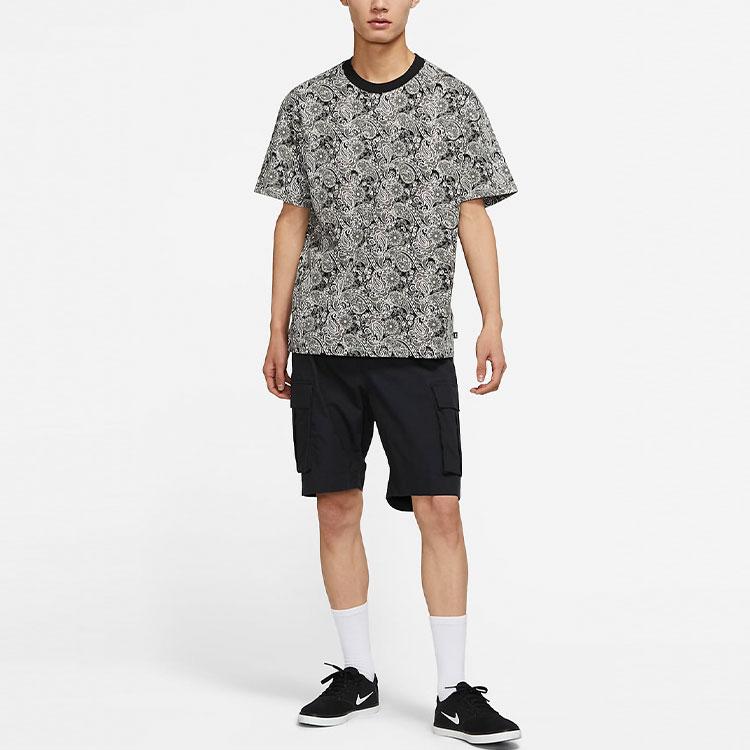 Nike Arc-shaped Teardrop Print Cotton Short Sleeve T-Shirt Men Tops Sail-White DN7304-133