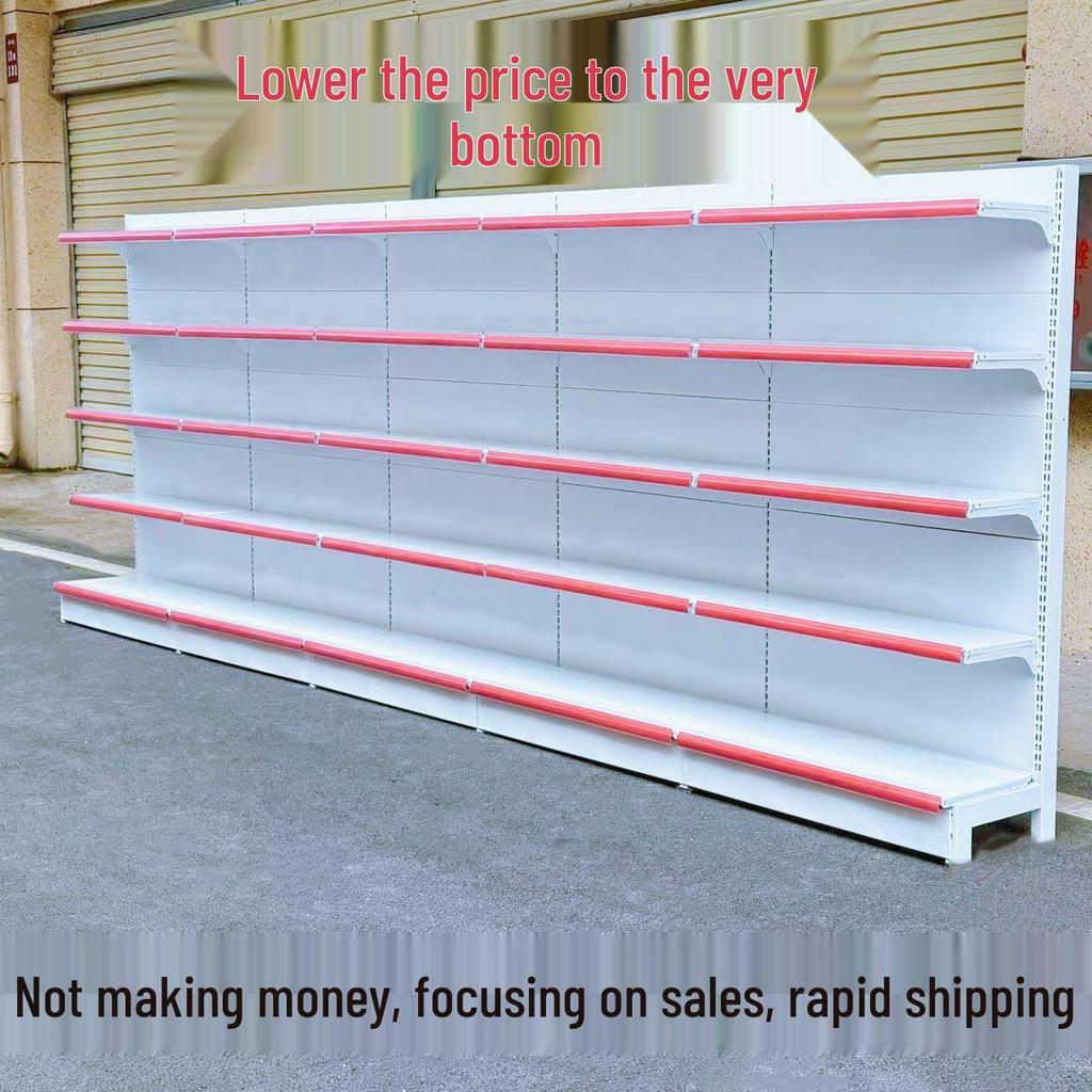 Thickened Supermarket Shelving: Single & Double-Sided Display Rack for Stores, Pharmacies, Baby Shops, and More