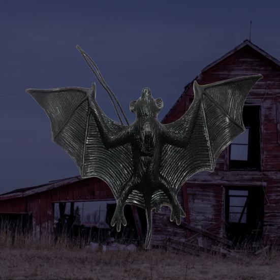 Simulation Animal Toy Eco-friendly Realistic Looking TPR Rubber Hanging Simulation Bats Trick Toy for Home