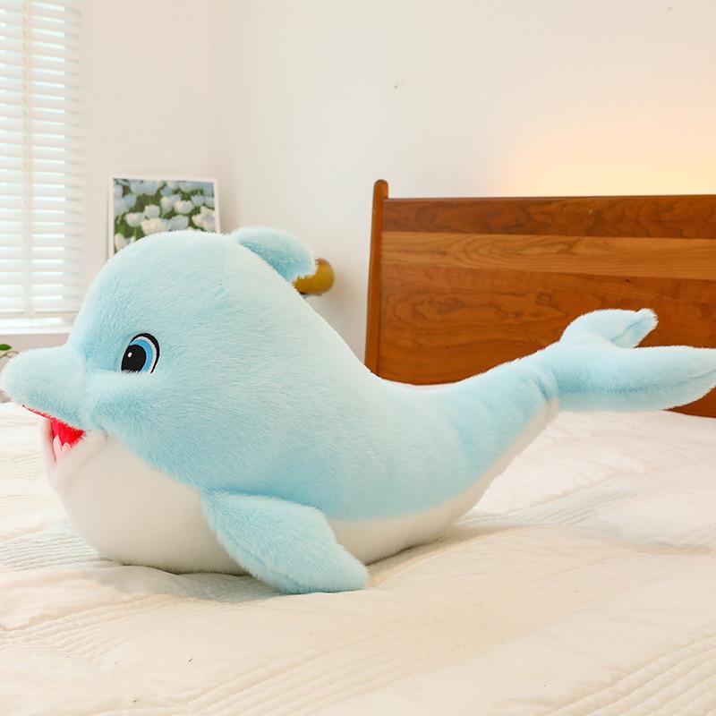 New Happy Dolphin Doll Plush Toy Dolphin Large Pillow Grabbing Machine Doll Company Gift