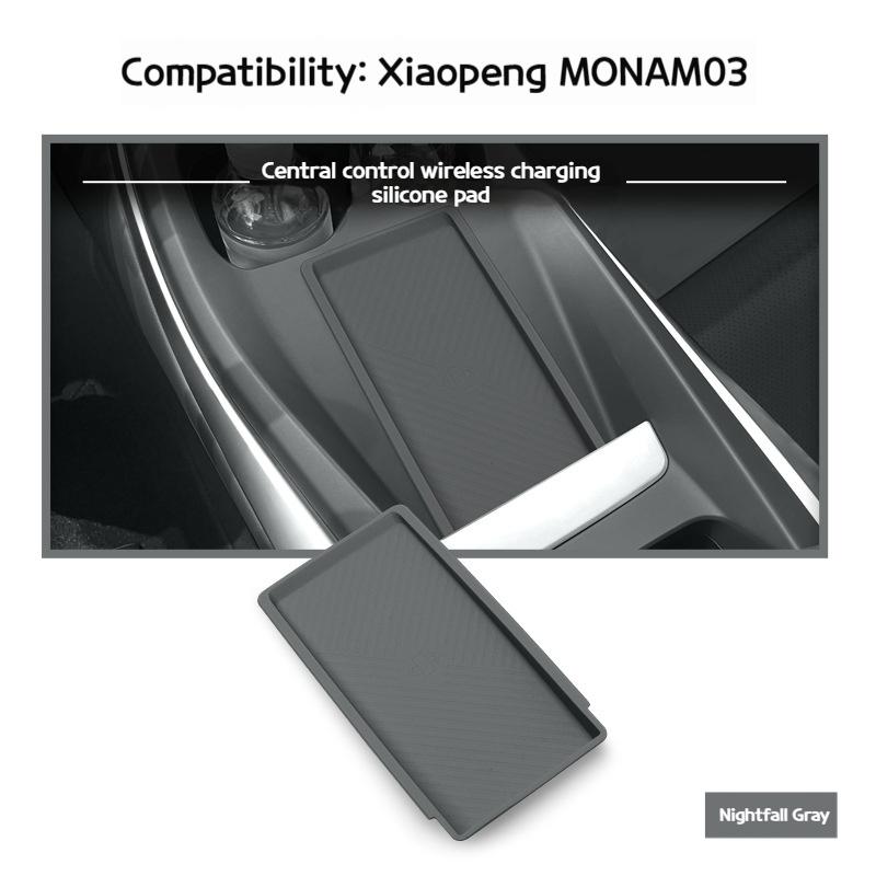 Geeignet für 24-25 Xiaopeng MONA M03 kabelloses Laden Silikonpad Auto modifizierte Aufbewahrung Staub- und Rutschfestes Pad Zubehör