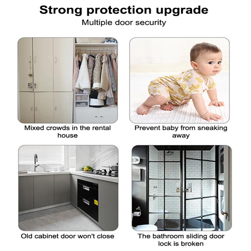 Thick Stainless Steel Flat Door Latch Pet Proof Anti-Rust Secure Closure with Mounting Screws for Dog Cat Room Door Use