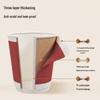 Dinghong Disposable Anti-Scald Corrugated Cups (100-Pack)