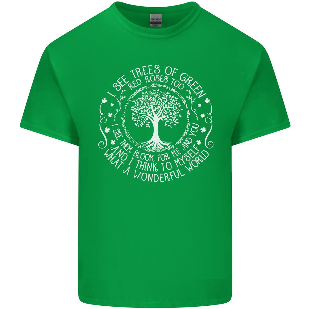 Trees What a Wonderful World EnvironUnisext Unisexs Light Cotton TShirt