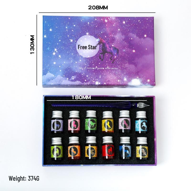 

Набір кришталевих ручок з градієнтом «Зоряне небо» - Подарунок для студентів та бізнесу