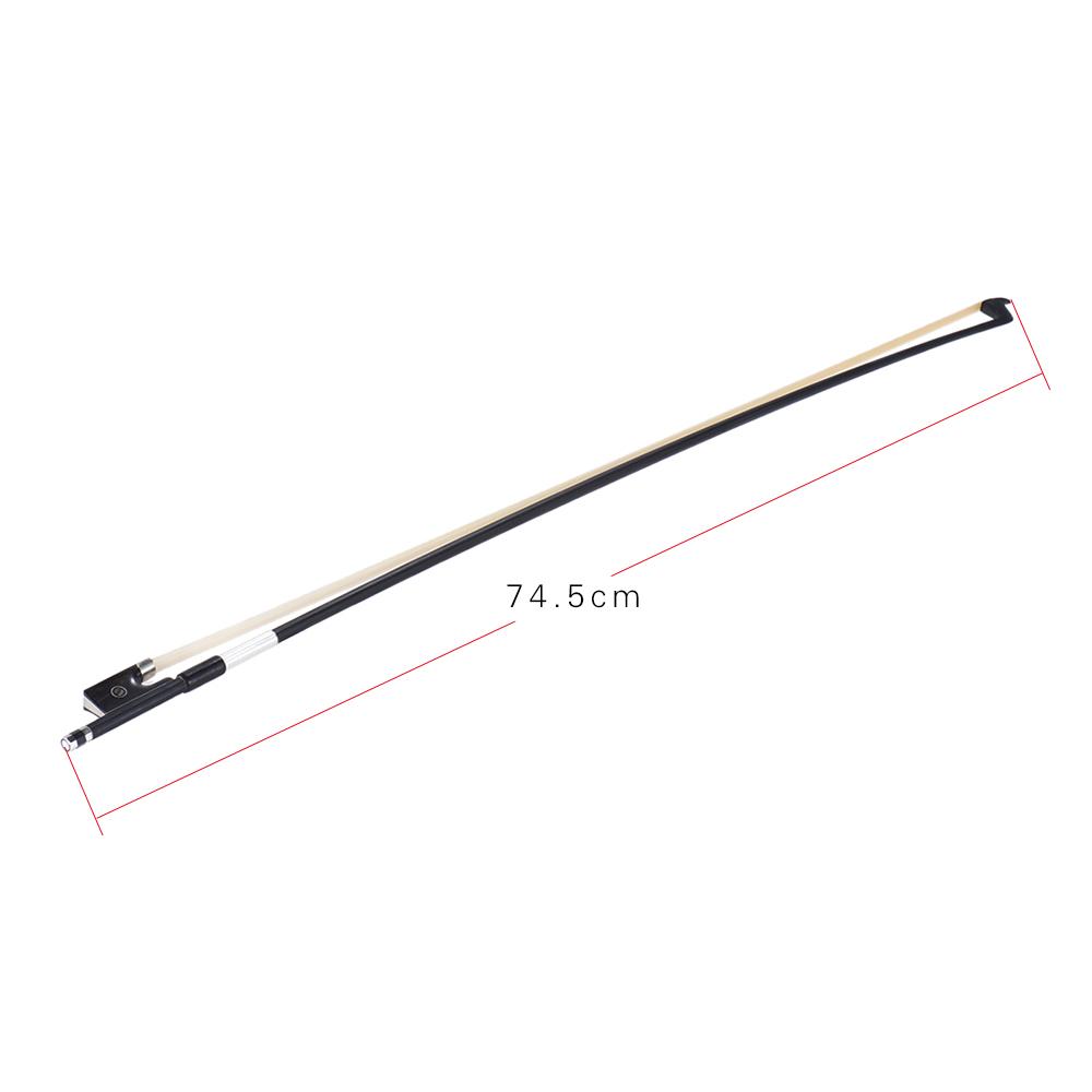Well Balanced Carbon Fiber 4 4 Violin Fiddle Bow Round Stick Exquisite Horsehair Ebony Frog