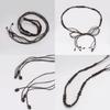 Bohemian Rope Waist Band With Wooden Beads Handmade Tie For Retro Casual Outfits