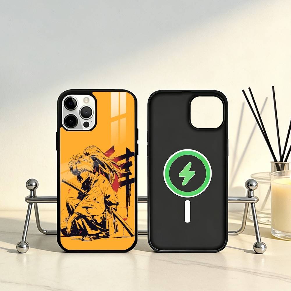 Anime R-Rurouni Kenshin Phone Case For iPhone17,16,15,14,13,12,11 Plus,Pro Max Magnetic For Magsafe Wireless Charging