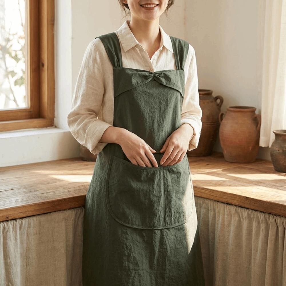 Stain-resistant Waterproof Apron Small Fresh Cooking Apron Workwear Cleaning Apron Cafe