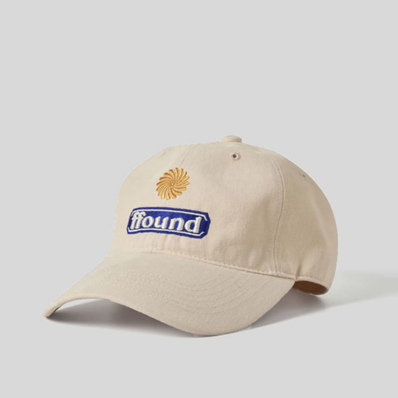 

human & cat FFOUND3 PEACH WASHED BALL CAP_IVORY IVORY